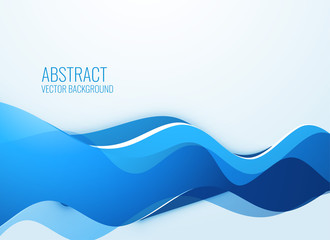 stylish blue wavy abstract background