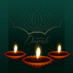 awesome diya background for diwali festival