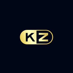 Initial Letter KZ Logo Template Design