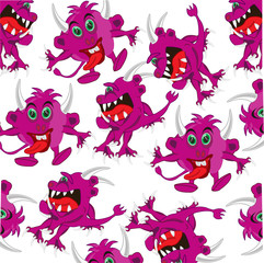 Obraz premium Cartoon of the cruel rose crock pattern