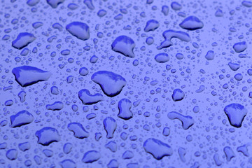 Blue water drops background