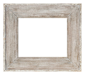 An isolated wooden frame for photos and art