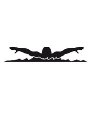 wettkampf schwimmen schwimmer verein team wasser kraulen schnell wettrennen schwimmbad sportler sport spaß tauchen hallenbad wellen clipart - obrazy, fototapety, plakaty