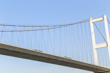 The First Bosporus Bridge connecting Europe and Asia in Istanbul