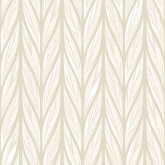 Seamless floral chevron pattern with abstract leaves in light colors. Vector ornamental print.