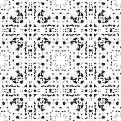 Black and White Seamless Ethnic Pattern. Tribal