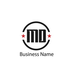 Initial Letter MD Logo Template Design