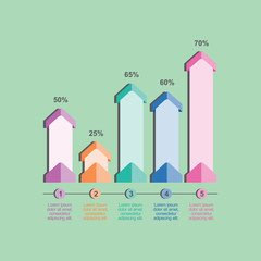 House Real Estate Bar Chart Graph Diagram Statistical Business Infographic