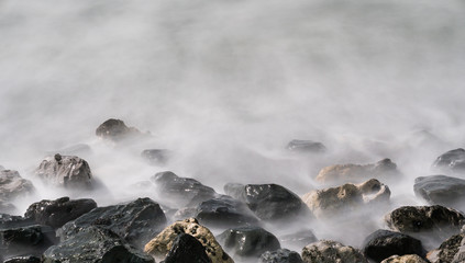 Stones in Blurry Water