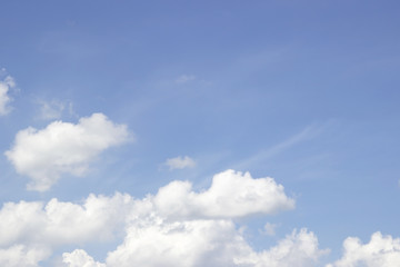 Naklejka na ściany i meble Blue sky and white clouds,Fantastic soft white clouds against blue sky