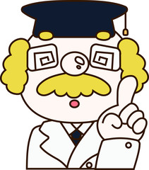 Knowledgeable doctor's illustration