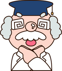 Knowledgeable doctor's illustration