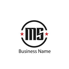 Initial Letter MS Logo Template Design