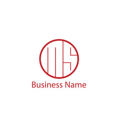 Initial Letter MS Logo Template Design