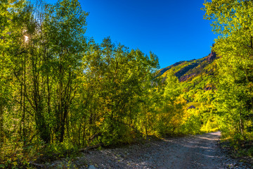 Fototapeta premium Beautiful Fall Sunset Hike in Telluride, Colorado