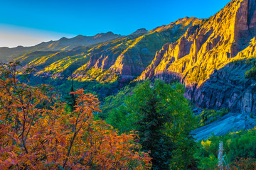 Panele Szklane  Piękna jesienna wycieczka o zachodzie słońca w Telluride w stanie Kolorado?