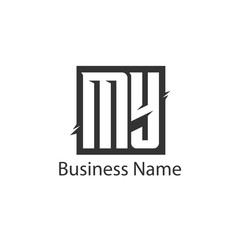 Initial Letter MY Logo Template Design