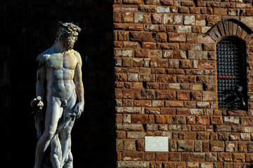 Obraz premium statue of neptune in florence italy