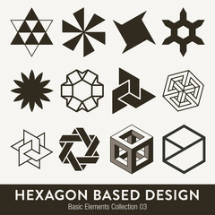 Basic design collection: hexagon based elments