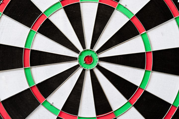 Top view of Target dart board. Business target or goal success and winner concept.