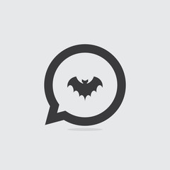 Bat Speech Bubble Icon