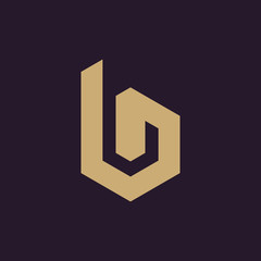 Letter B U logo