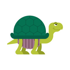 Turtle cartoon style isolated. tortoise Vector illustration.