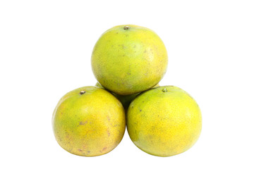 Orange fruit isolated on white background
