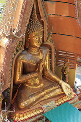 Buddha statue, a beautiful golden color.