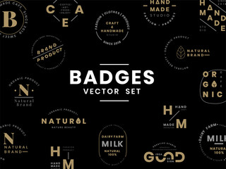Fototapeta premium Set of logo badge design vectors