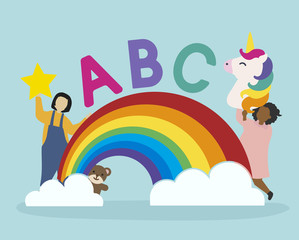 Children being playful whilst learning