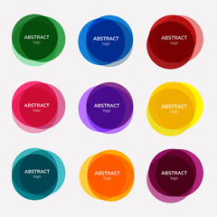 Set of abstract badge designs