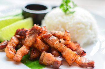 fried pork with rice