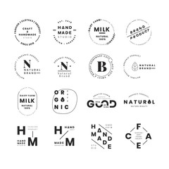 Obraz premium Set of logo badge design vectors
