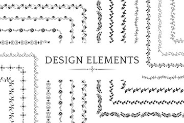 Fototapeta premium Collection of divider design element vectors