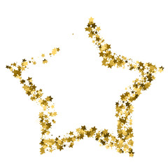 Golden star vector banner. Simple form. Template , card, vip, exclusive, certificate, gift luxury privilege voucher store present shopping