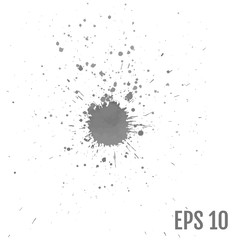 Splashes hand made tracing from sketch Vector Illustration. All elements are not grouped.