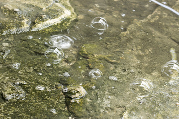 The bubbles in the natural