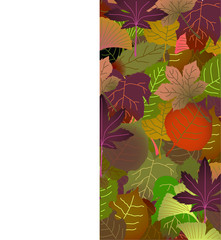 Vertical fall leaves background