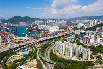 Fototapeta na wymiar Kwai Tsing Container Terminals