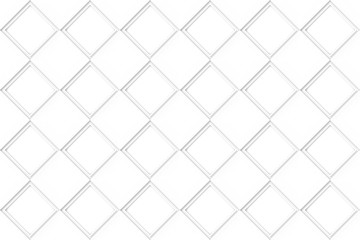 Naklejka premium 3d rendering. seamless modern white diangonal square pattern tiles wall background.