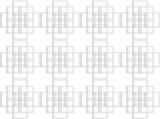 3d rendering. seamless gray square line pattern wall background.