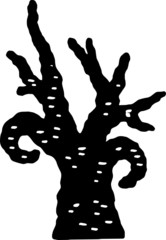 Illustration of Halloween tree