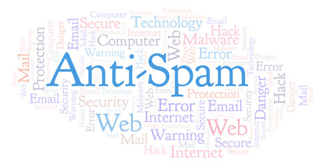 Obraz premium Anti-Spam word cloud.