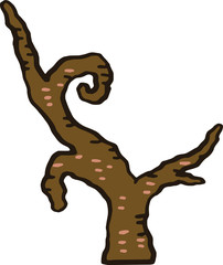 Illustration of Halloween tree