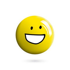 3d Realistic and Hand Drawn Vector Emoticon or Smile