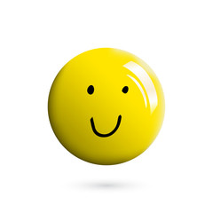 3d Realistic and Hand Drawn Vector Emoticon or Smile