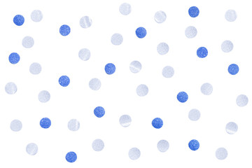 Blue and silver glitter star pattern paper cut on white background - isolated
