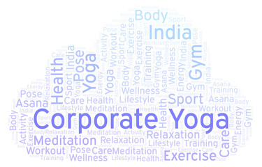 Obraz premium Corporate Yoga word cloud.