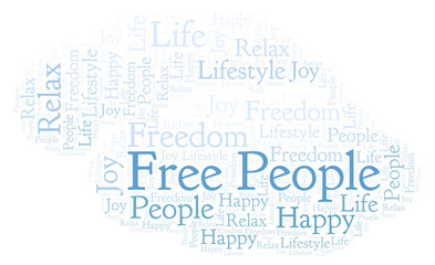 Free People word cloud.